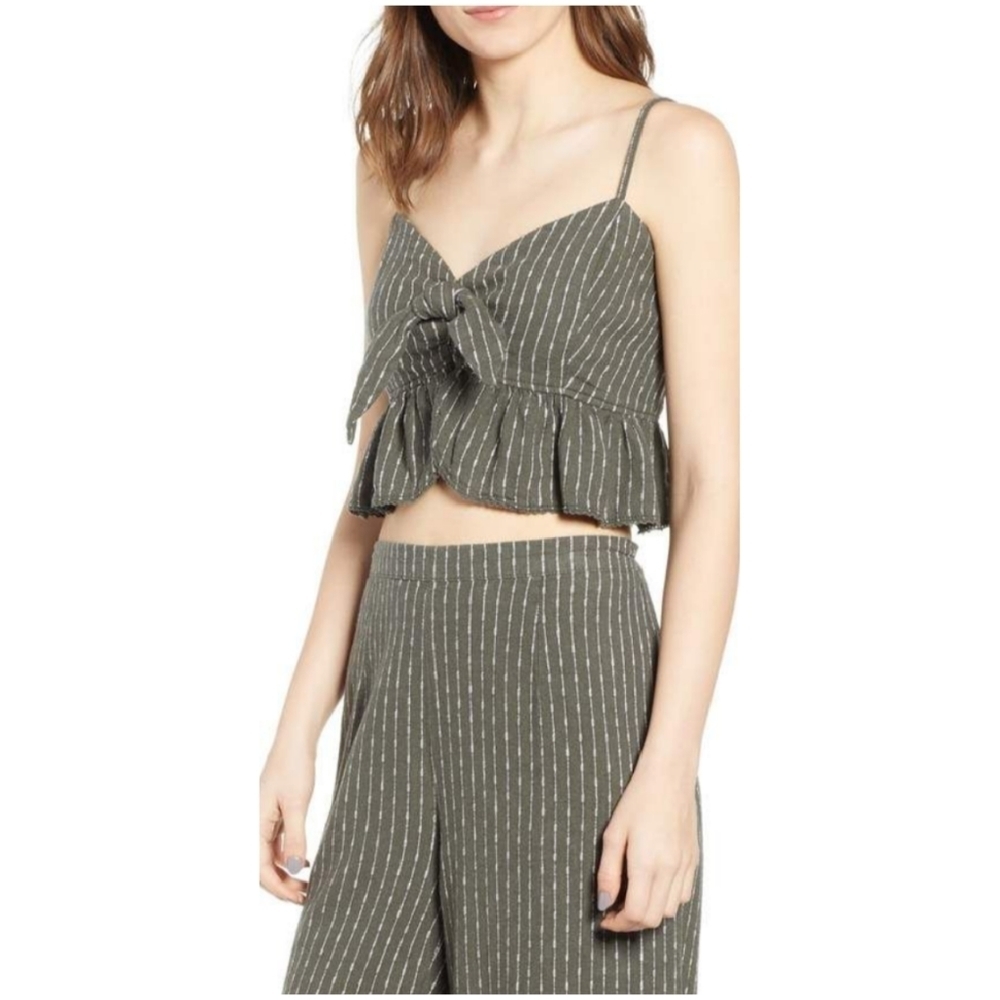 UNIONBAY‎ Bianka Green Crop Top LJr